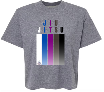 Women's Boxy JJ Stripes T-shirt - Gray