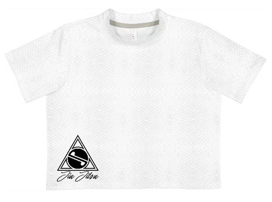 Women's Boxy JJ T-shirt - Reptile White